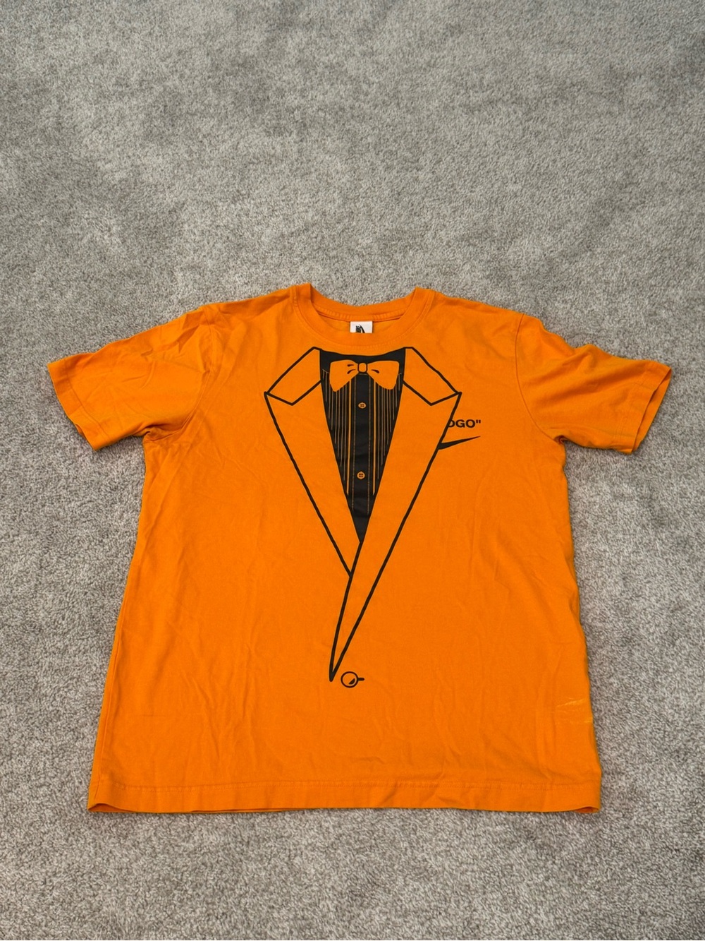 Off-White Nike Collab Orange Graphic Logo Tee